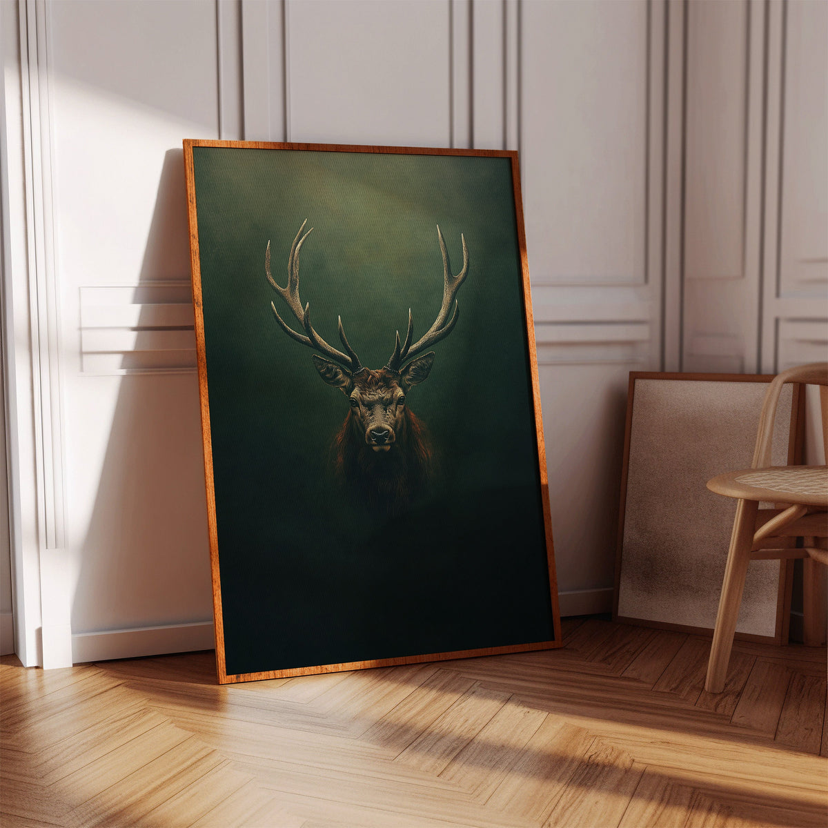 Crowned Stag in Forest Shadows
