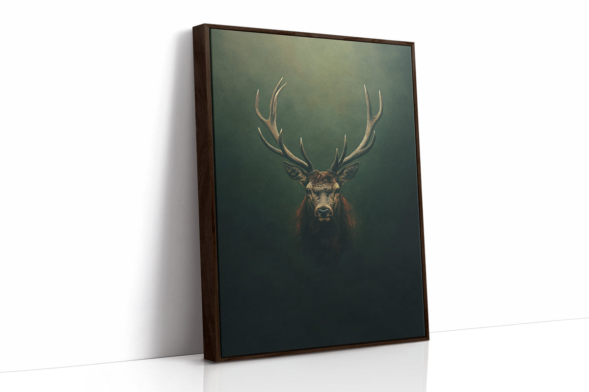 Crowned Stag in Forest Shadows